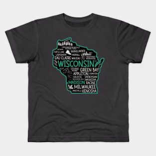 Madison Wisconsin cute Osseo, Green Bay, Kenosha, Racine, Appleton, Waukesha, Eau Claire, Oshkosh, Janesville Kids T-Shirt